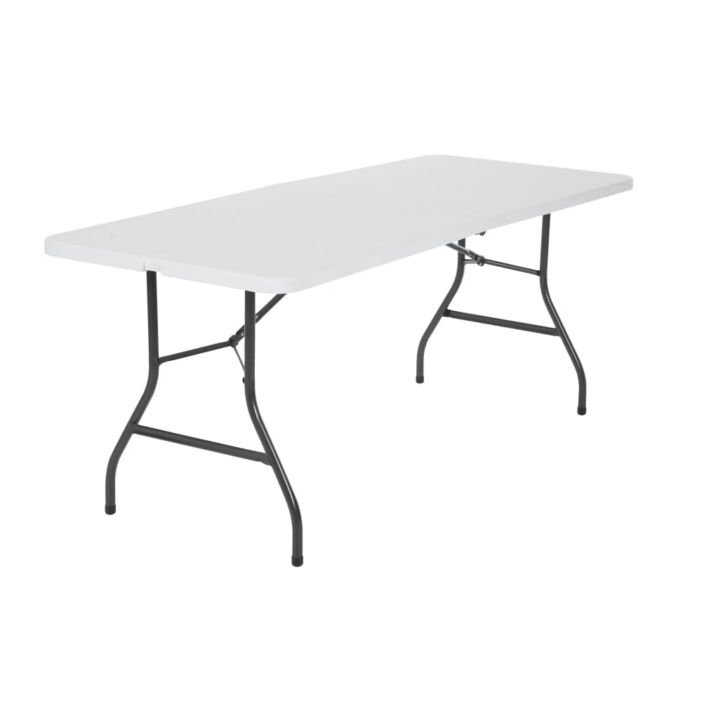 6 ft White Speckle Folding Utility Table V91149