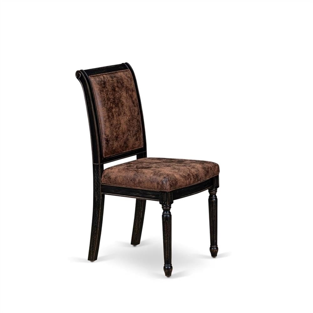 Black Acacia Wood Dining Chairs Set of 2 Z7024