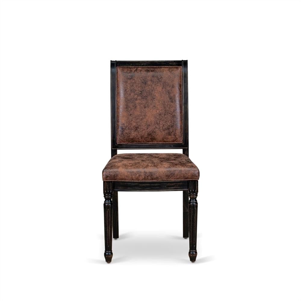 Black Acacia Wood Dining Chairs Set of 2 Z7024