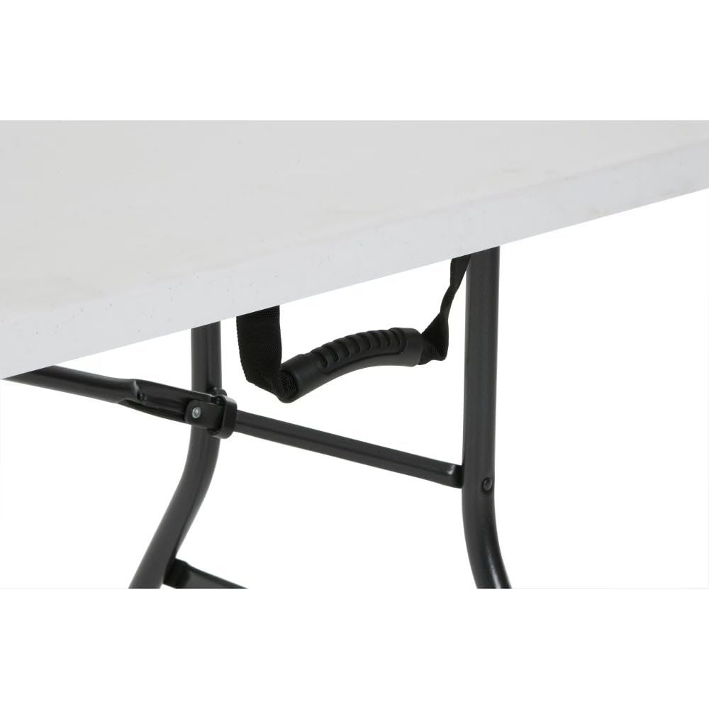 6 ft White Speckle Folding Utility Table V91149