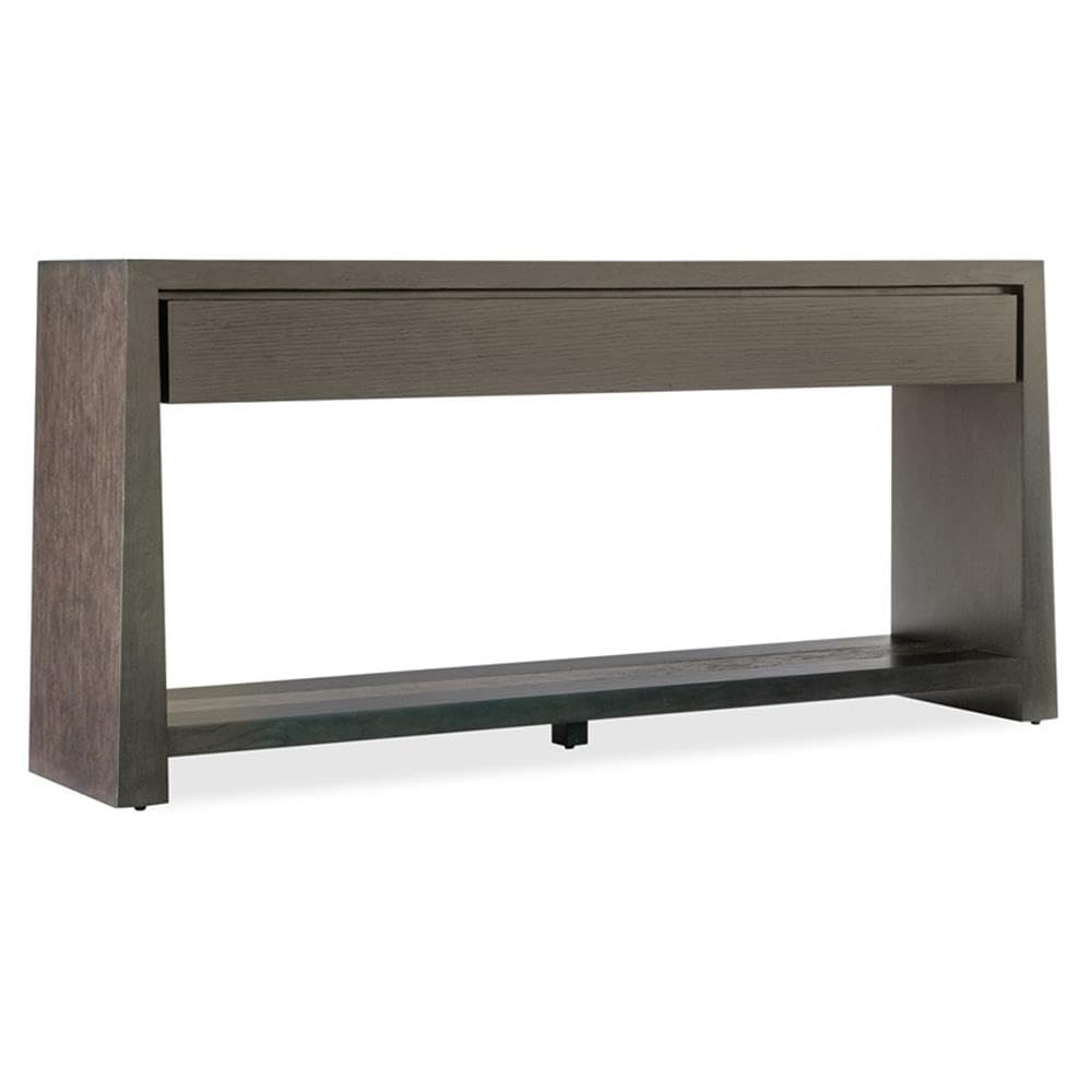 Modern Wood Console Table with 2 Drawers and Fixed Shelf S901
