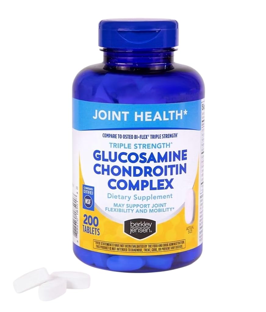Triple Strength Glucosamine Chondroitin MSM Boswellia Complex 2703 mg Joint Support Supplement 200 Tablets P6342