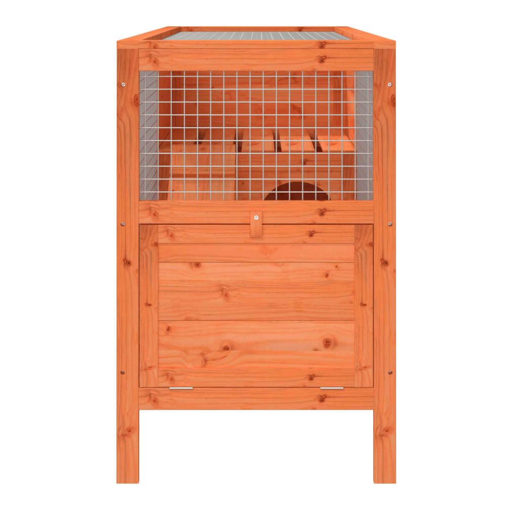 Wooden 2 Tier Small Animal Cage 40.6 Inch Brown D5922