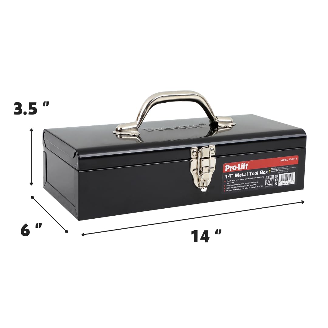 14-inch Metal Tool Box with Handle F635357