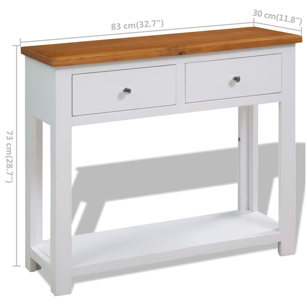 Solid Oak Wood Console Table V798