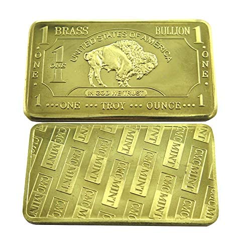 1 oz .999 Fine Brass Bullion Bar Ingot W59681