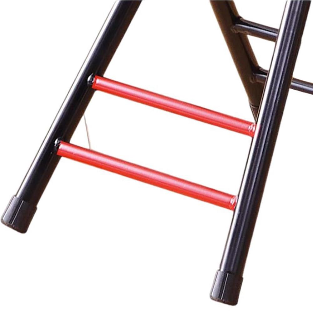 Folding High Back Stool Heavy Duty 18" Collapsible Round Stool with Compact Design and Padded Seat (Black 47cm/18.5in) J950