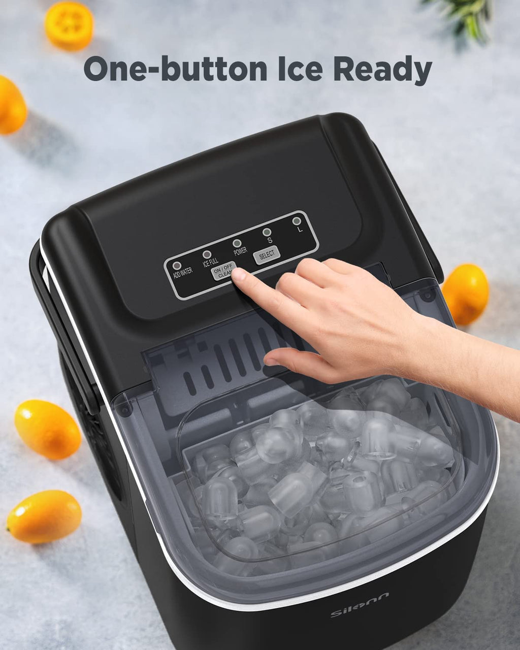 Black Countertop Ice Maker E39932