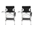 Black Folding Director Chair with Side Table S9309