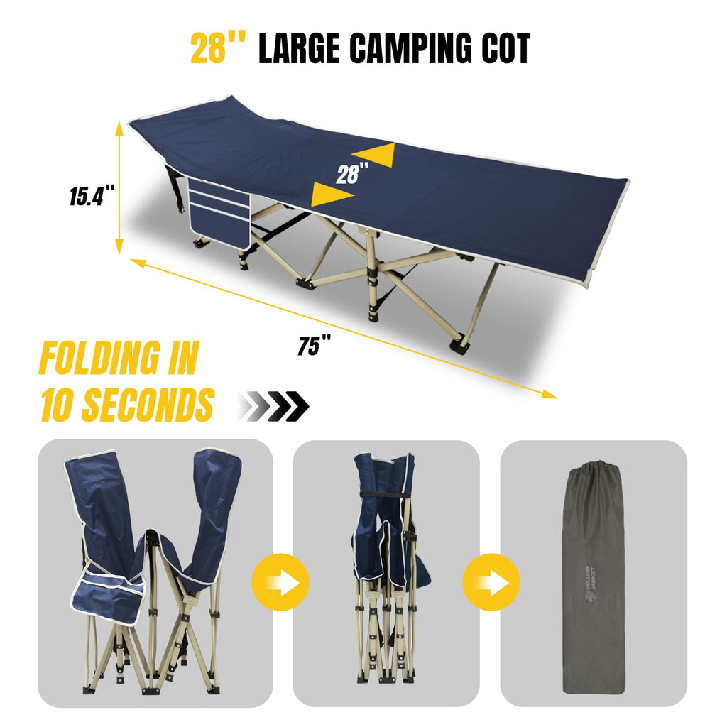 Folding Camping Cot with Removable Mattress and Carry Bag V3333