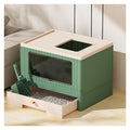 Foldable Cat Litter Box with Lid & Scoop D491650