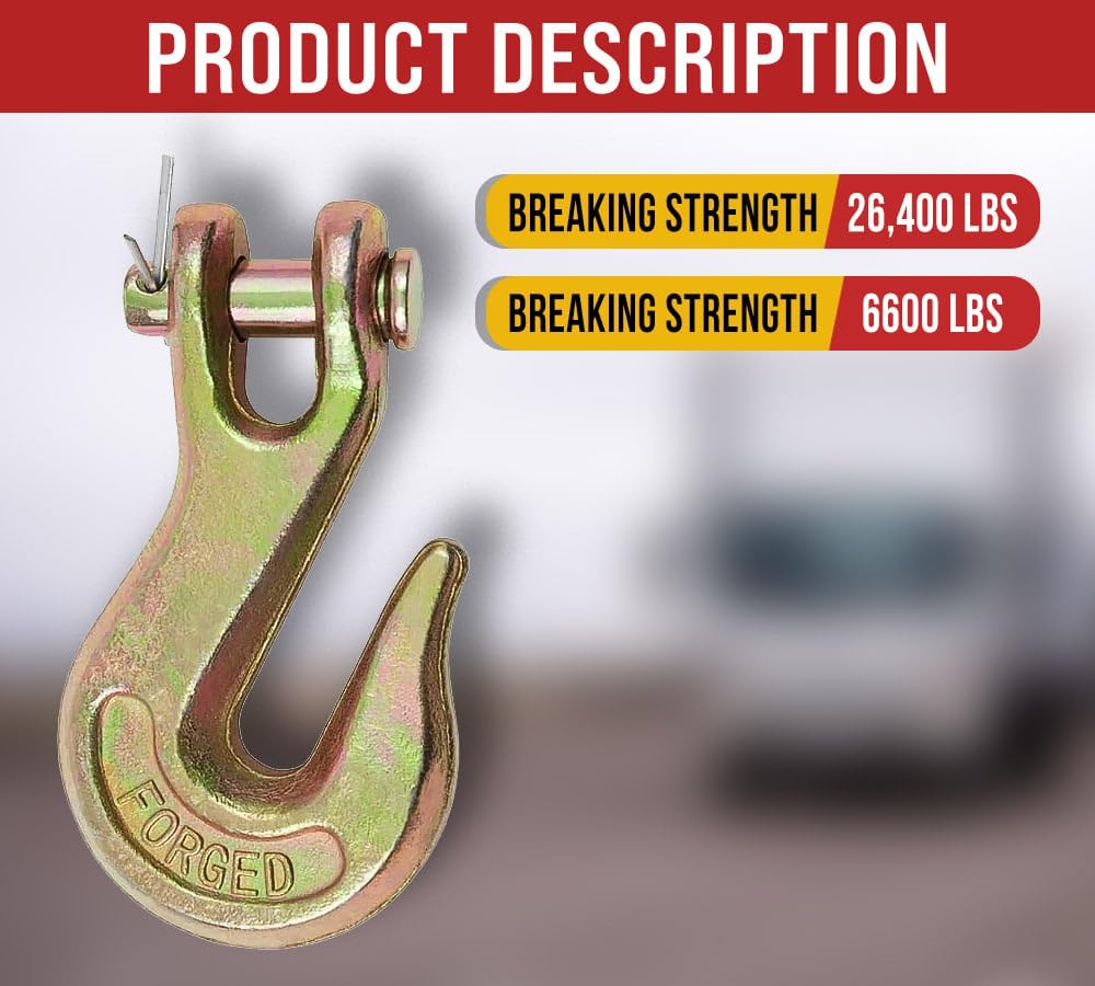 3/8" & 5/16" Grade 70 Clevis Grab Hooks 20 Pack S71699