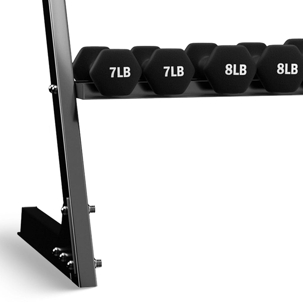 Neoprene Coated Iron Dumbbell Set with Stand O29447