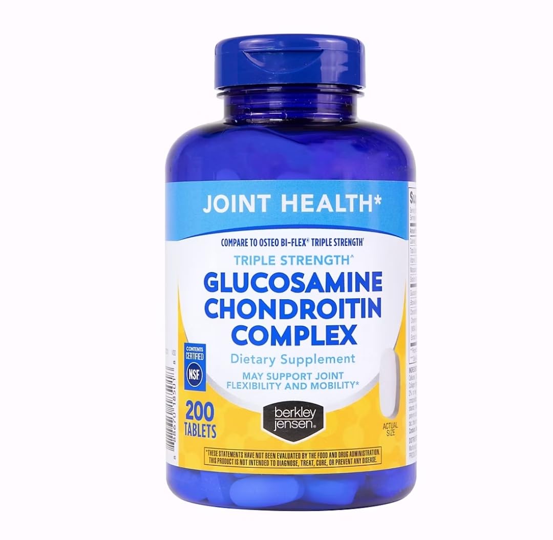 Triple Strength Glucosamine Chondroitin MSM Boswellia Complex 2703 mg Joint Support Supplement 200 Tablets P6342