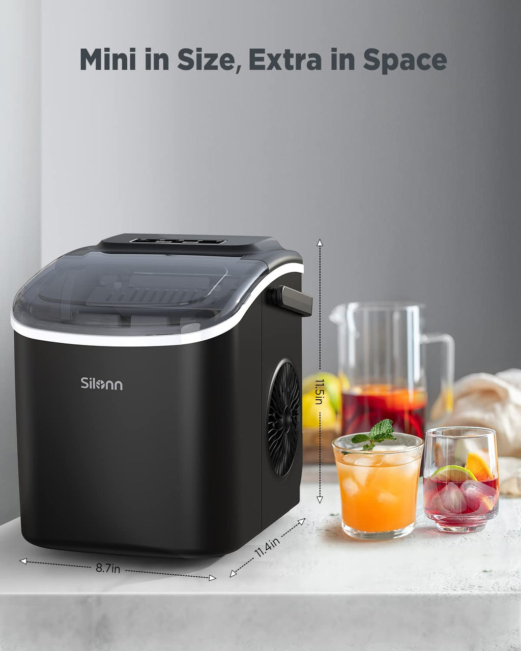 Black Countertop Ice Maker E39932