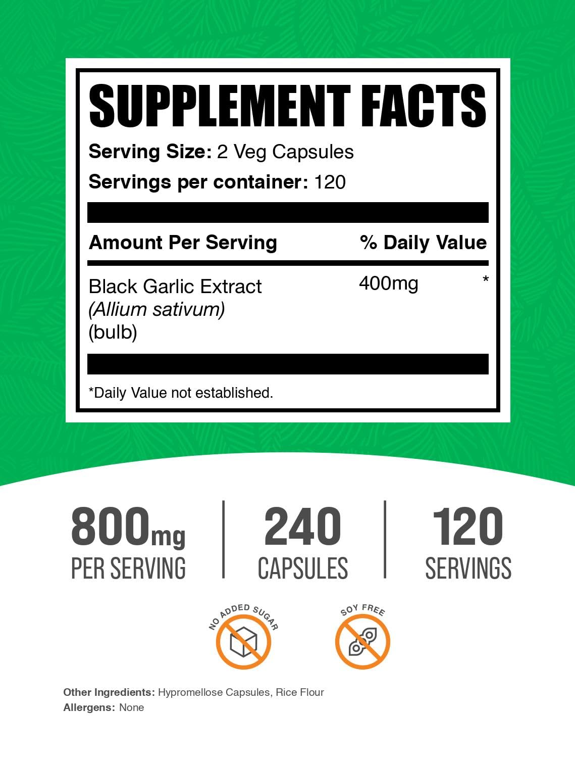 Black Garlic Extract Capsules 240 Capsules V250