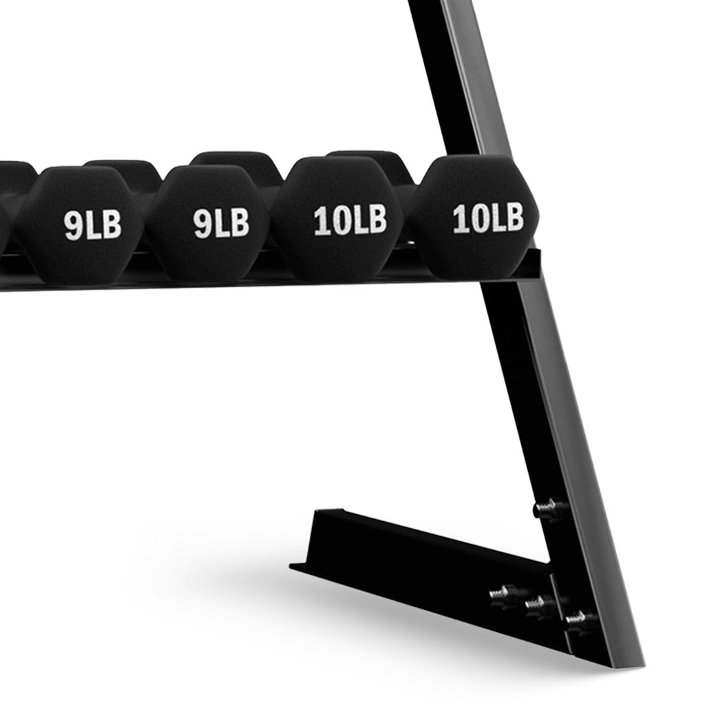 Neoprene Coated Iron Dumbbell Set with Stand O29447