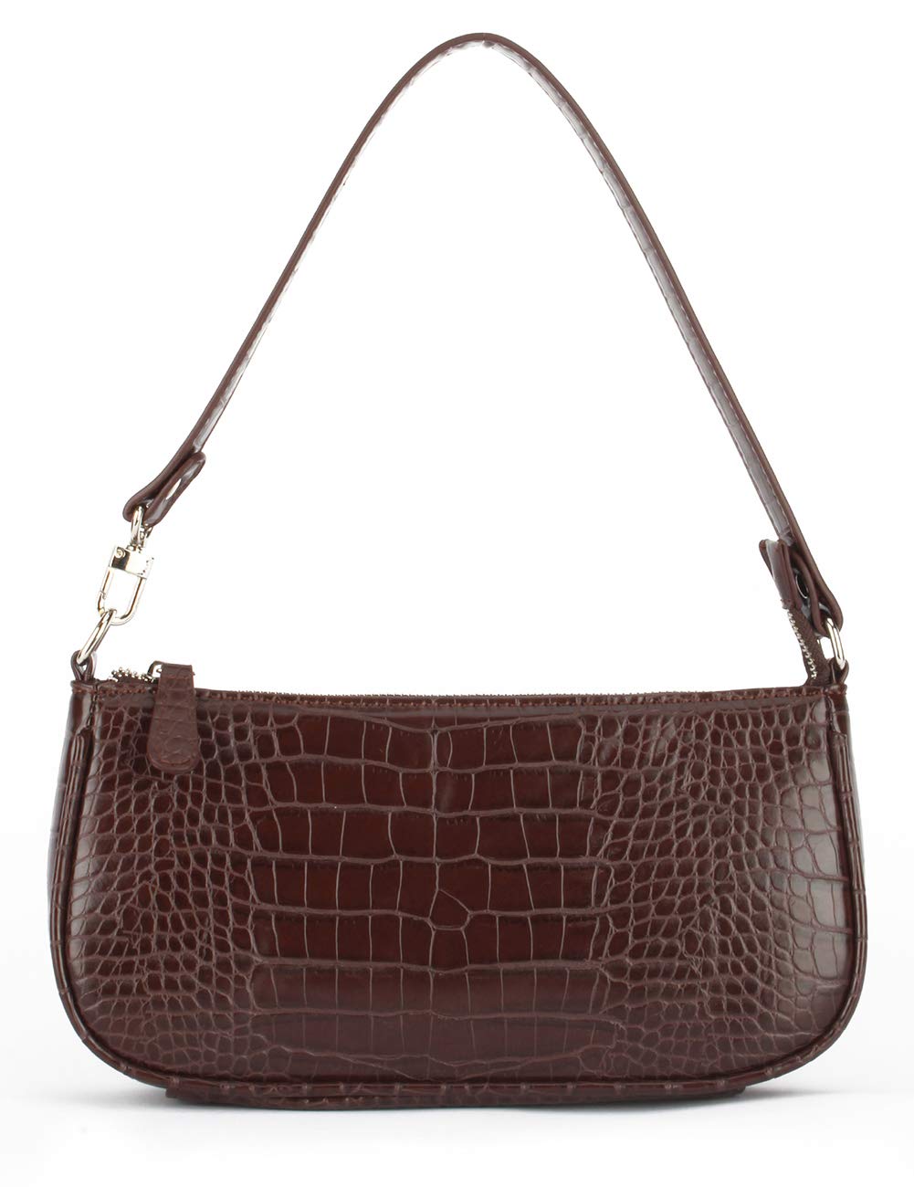 Crocodile Effect Faux Leather Clutch Shoulder Purse Handbag V26959