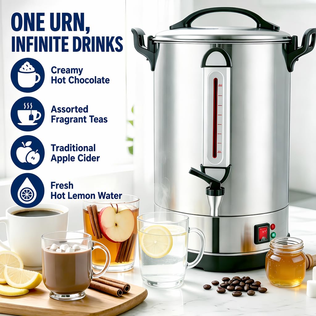 16L 304 Stainless Steel Commercial Coffee Urn M29875