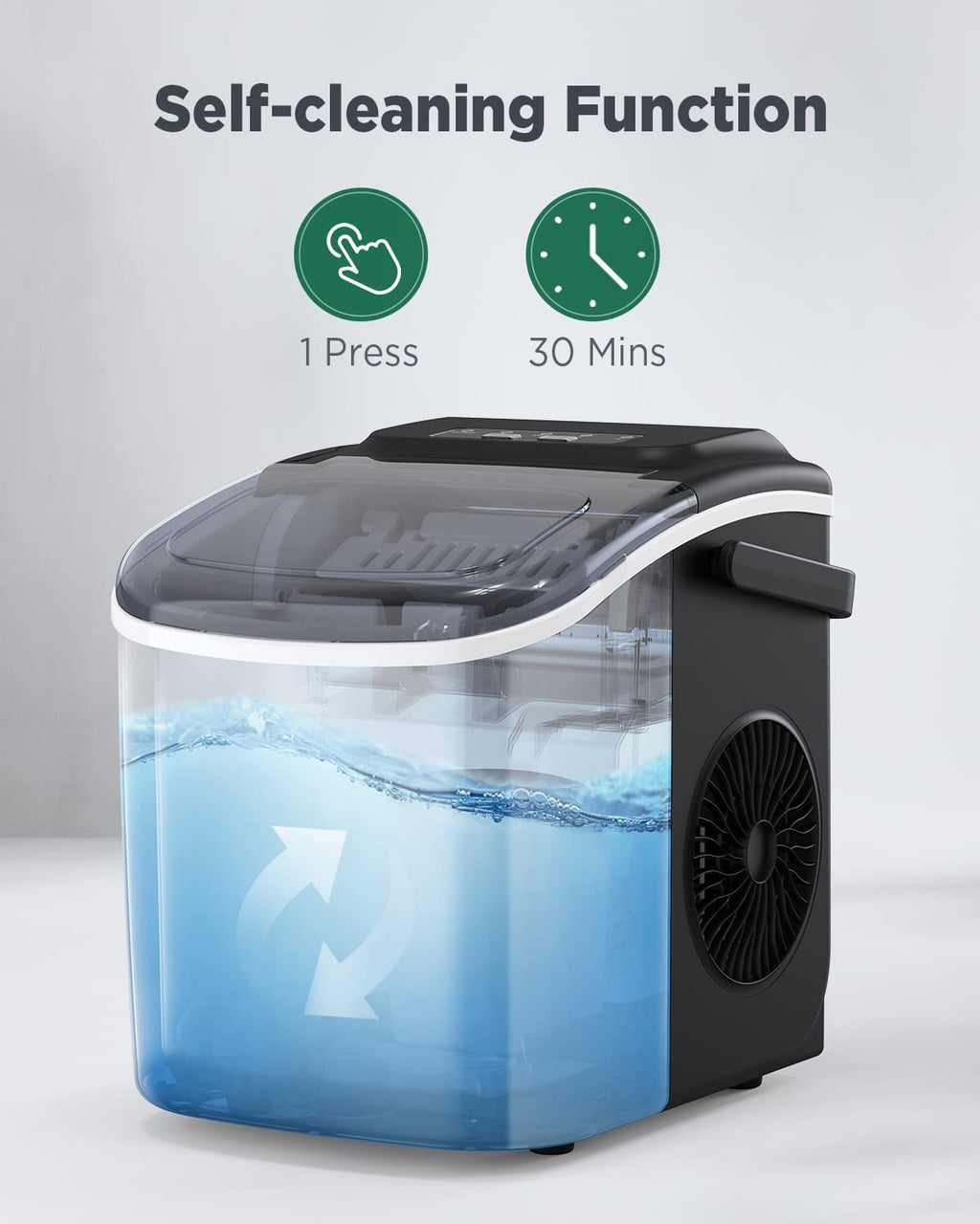 Black Countertop Ice Maker E39932