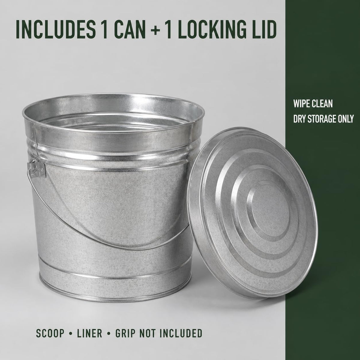 6 Gallon Steel Locking Can with Wire Handle E723