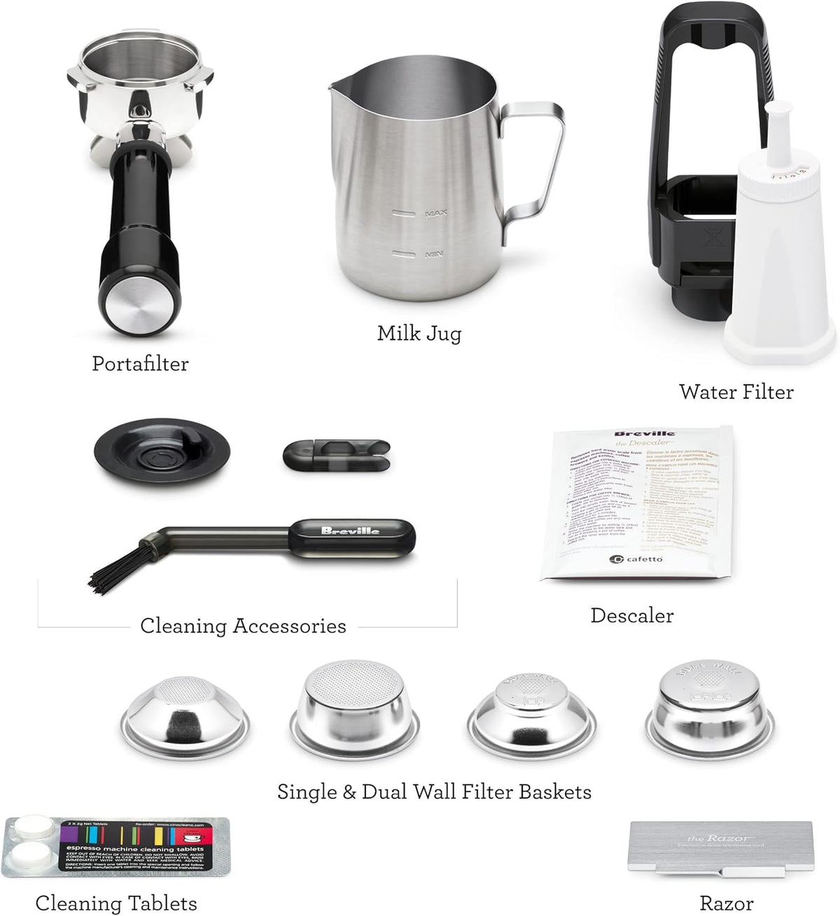 Espresso Machine Brushed Stainless Steel X817976