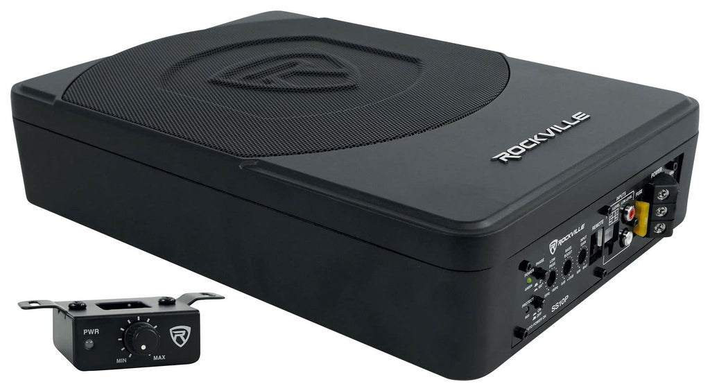 10" Slim Under-Seat Powered Car Subwoofer W9034