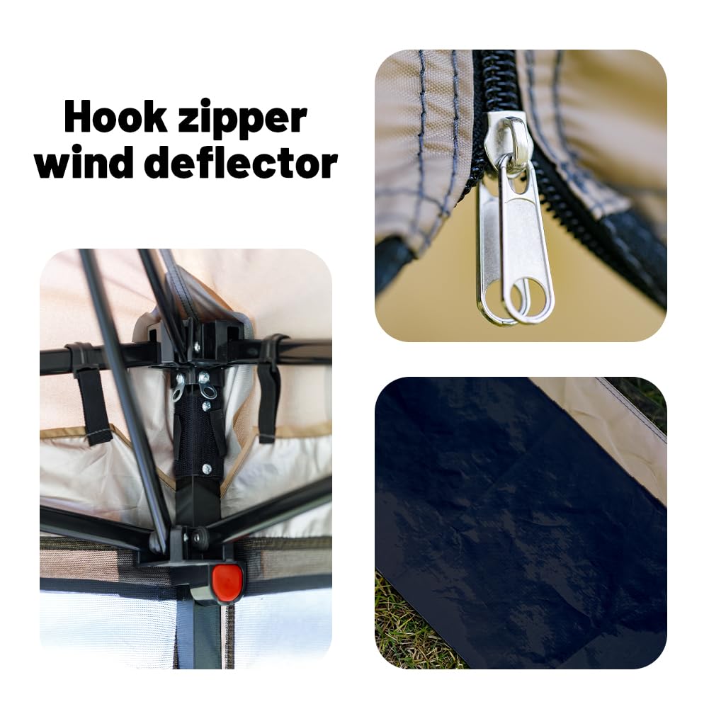 10x10 Mosquito Netting with Zipper Door and Wind Deflector T157056