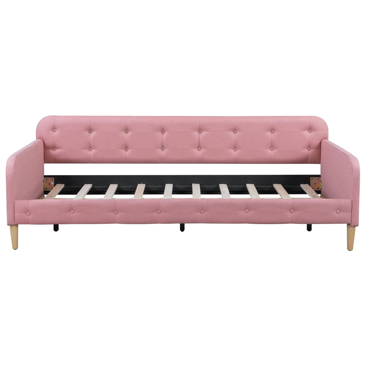 Twin Linen Upholstered Daybed Sofa Bed with Button Tufted Design M944