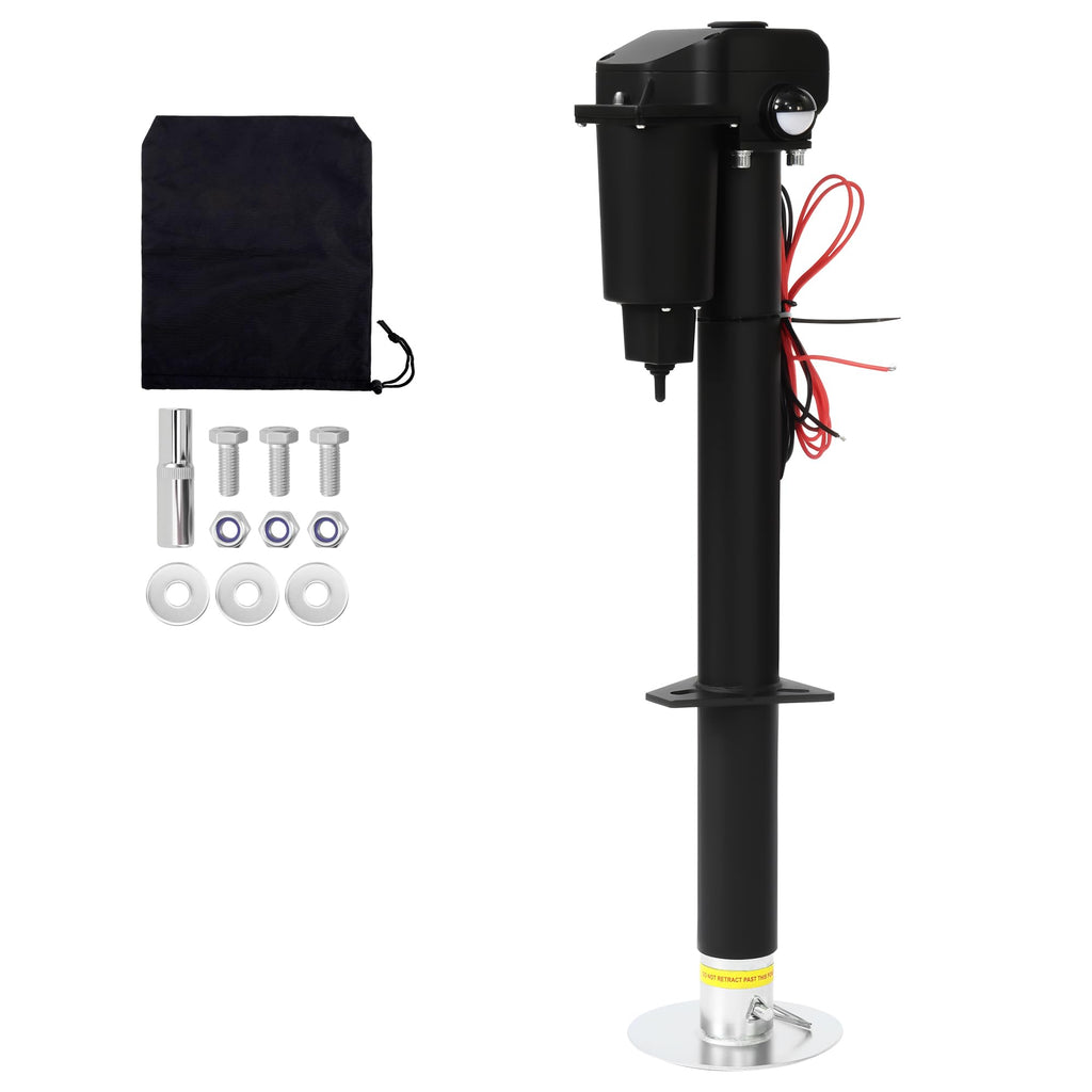 12V 3500lb Electric Tongue Jack with Drop Foot & LED Light P220