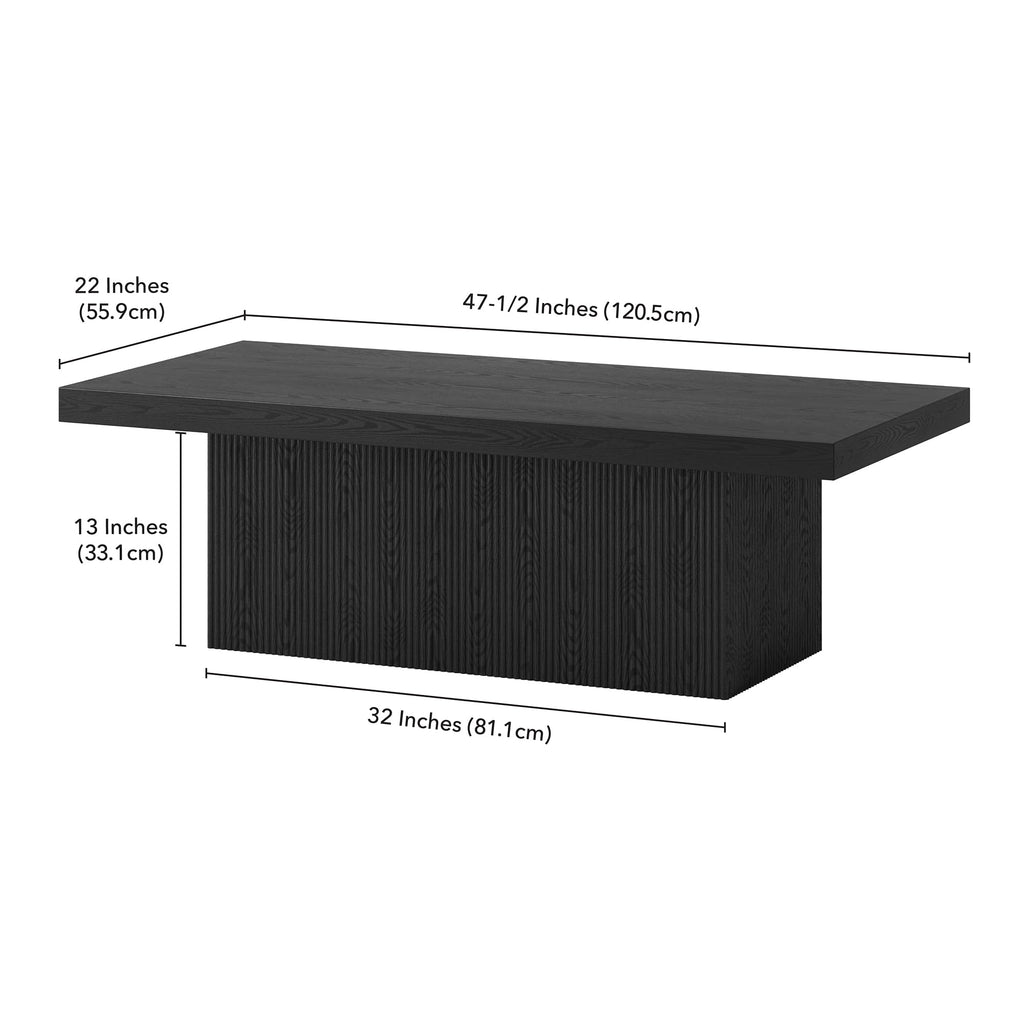 48" Modern Fluted Coffee Table G2844