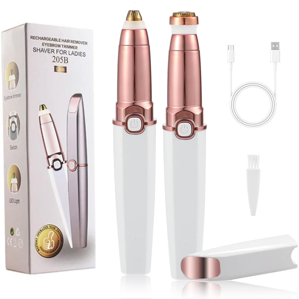 2 in 1 Rechargeable Facial Hair Trimmer and Eyebrow Shaver F71832
