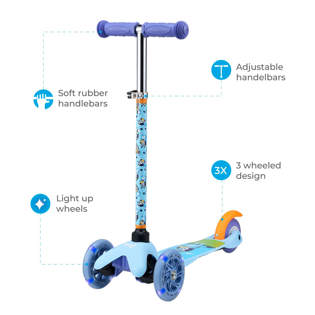 3 Wheel Light Up LED Wheels Kick Scooter B43941