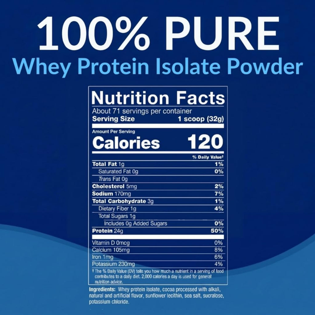Whey Protein Isolate Powder, Rich Chocolate, 5 LB Z752