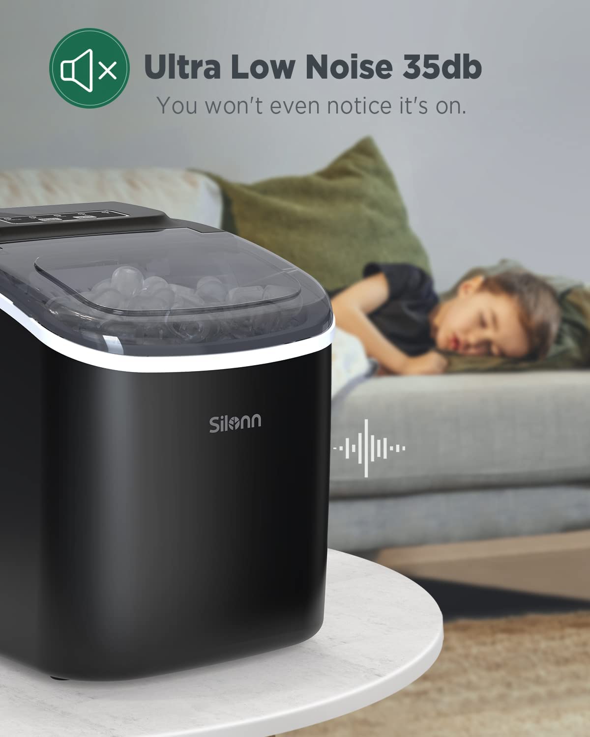 Black Countertop Ice Maker E39932