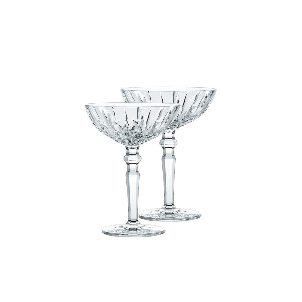 Clear Crystal Cocktail Coupe Glasses, Set of 2 K4878