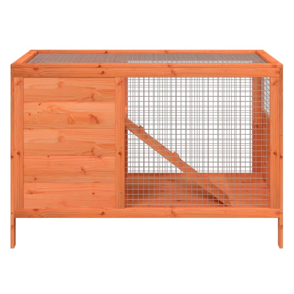 Wooden 2 Tier Small Animal Cage 40.6 Inch Brown D5922