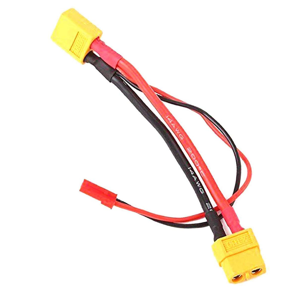 14AWG XT60 Parallel Battery Connector 2-Male to 1-Female Cable Splitter Harness Adapter A117