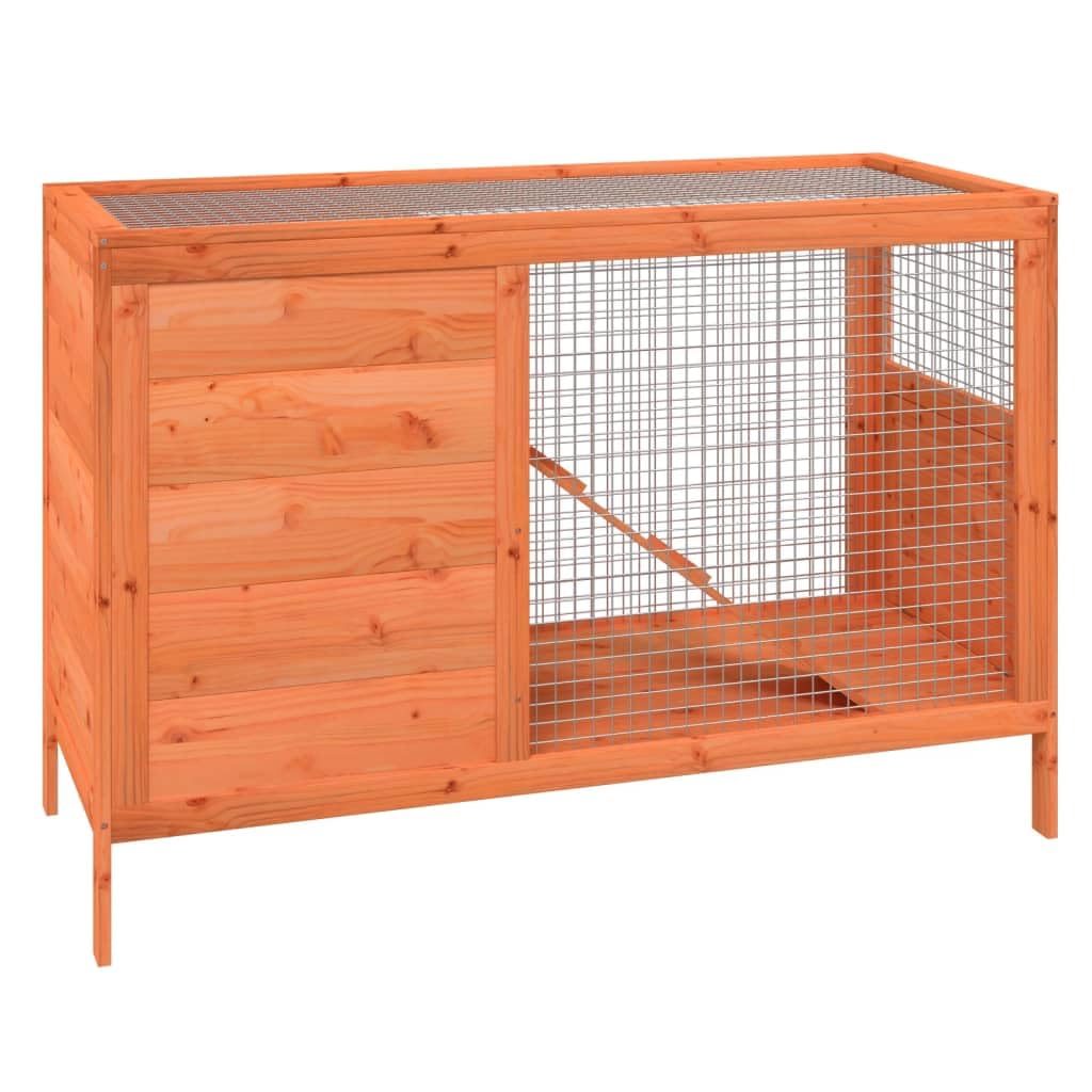 Wooden 2 Tier Small Animal Cage 40.6 Inch Brown D5922