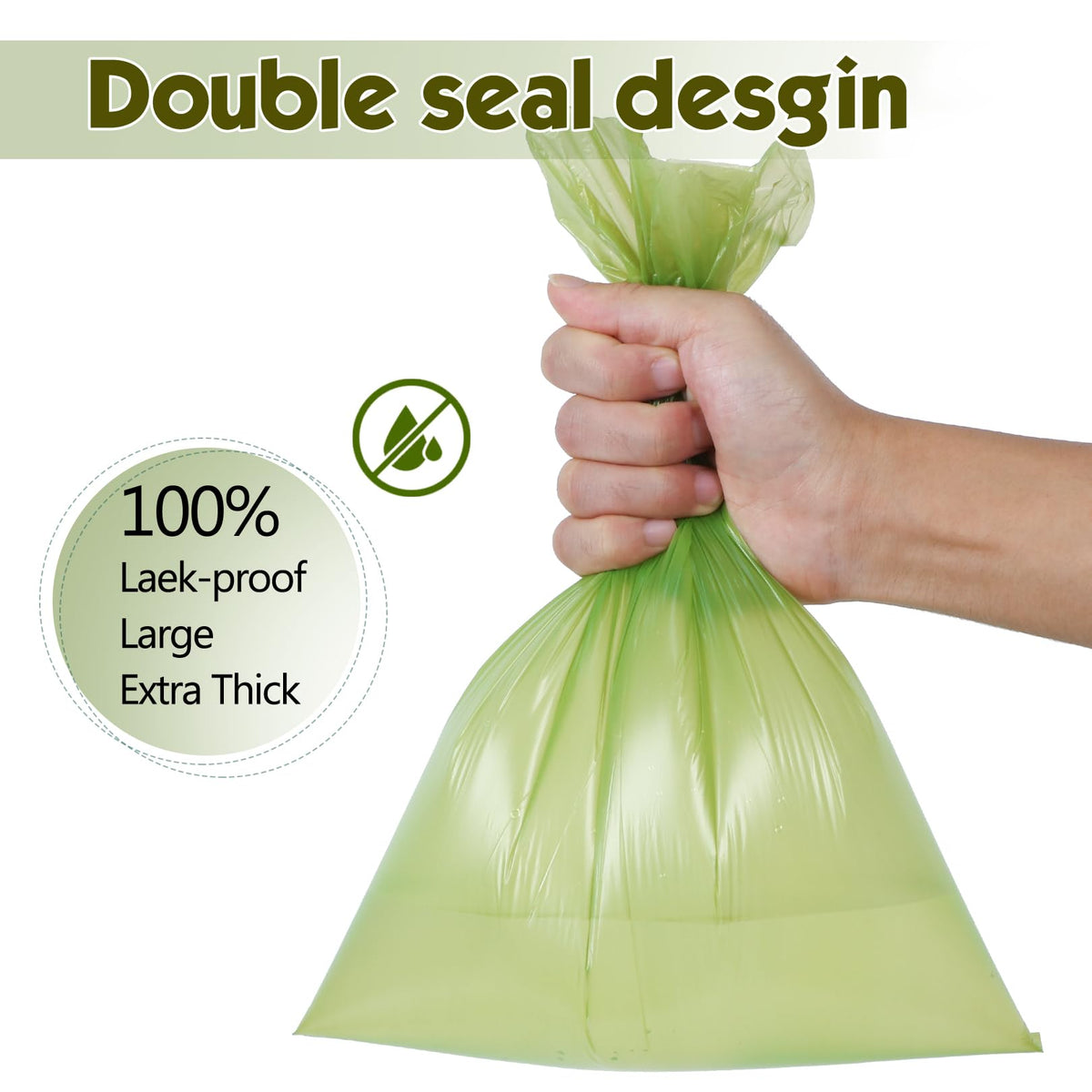 Extra Thick Leak Proof Unscented Dog Poop Bags 300 Count F91670
