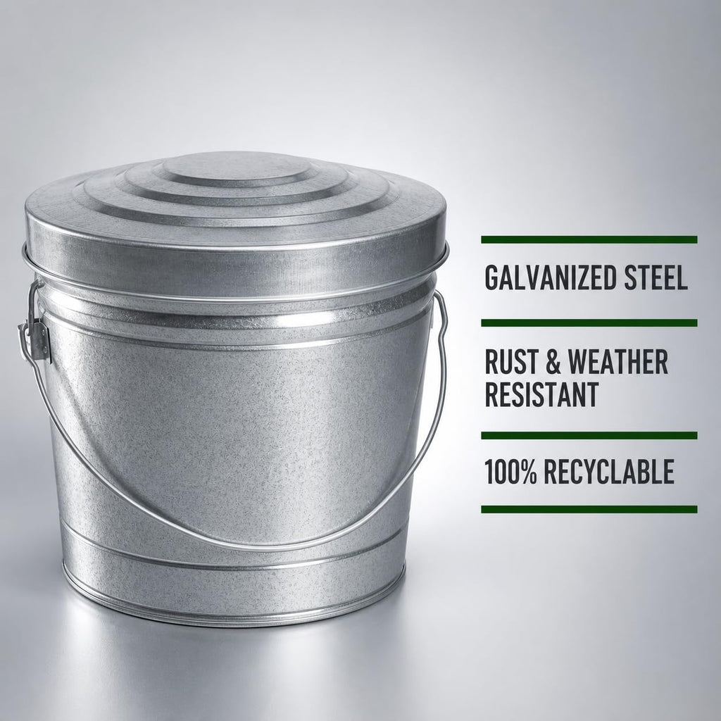 6 Gallon Steel Locking Can with Wire Handle E723