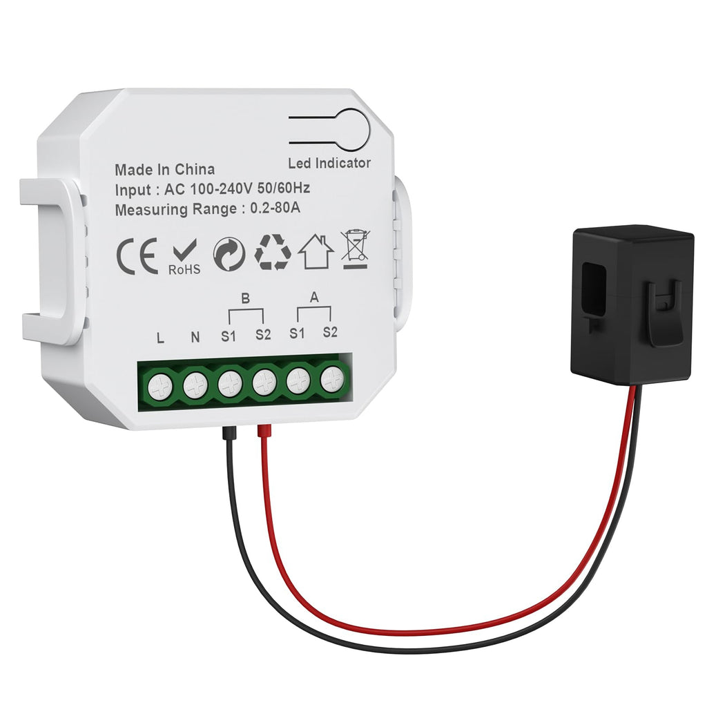 1-Channel WiFi Power Meter 80A Smart Energy Monitor R53530