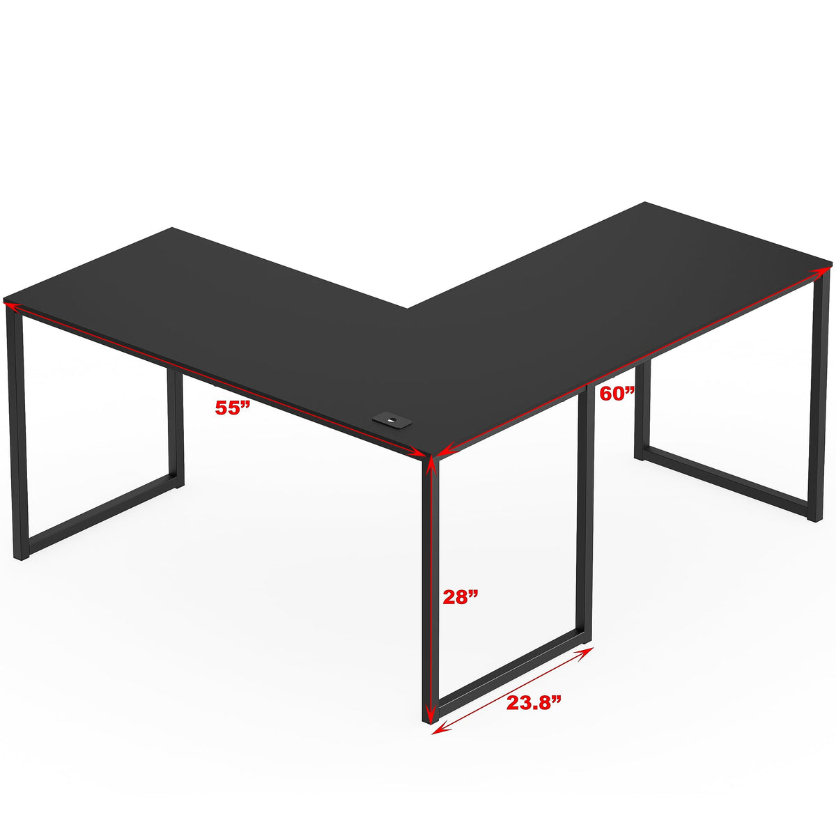 Black L-Shape Computer Desk K165177