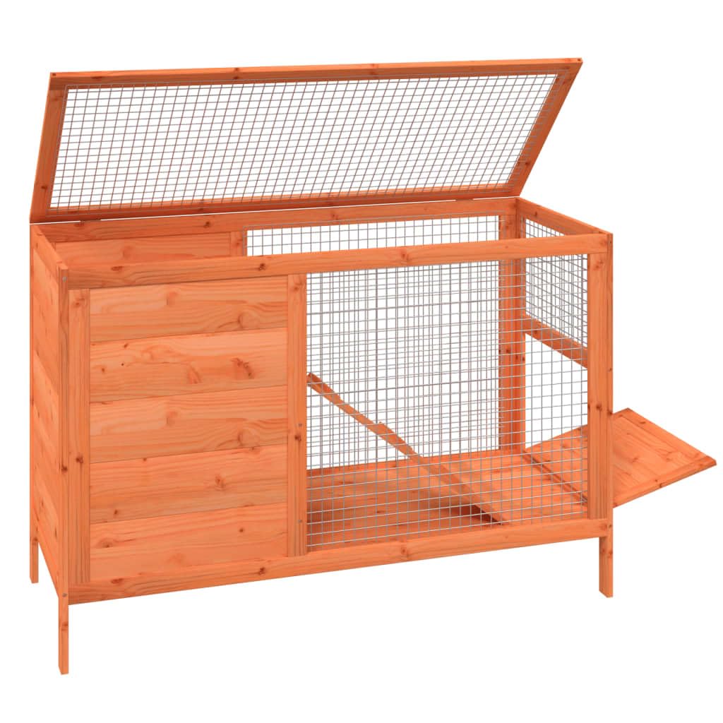 Wooden 2 Tier Small Animal Cage 40.6 Inch Brown D5922