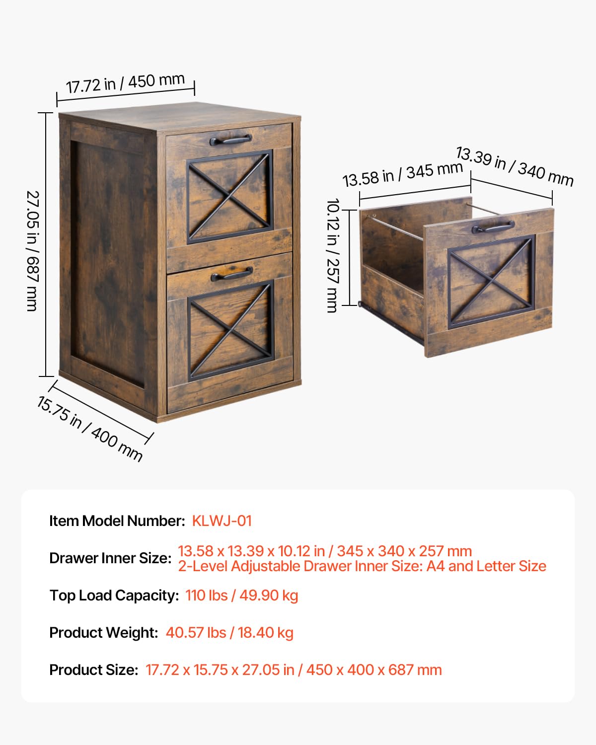 2 Drawer Vertical File Cabinet D748792