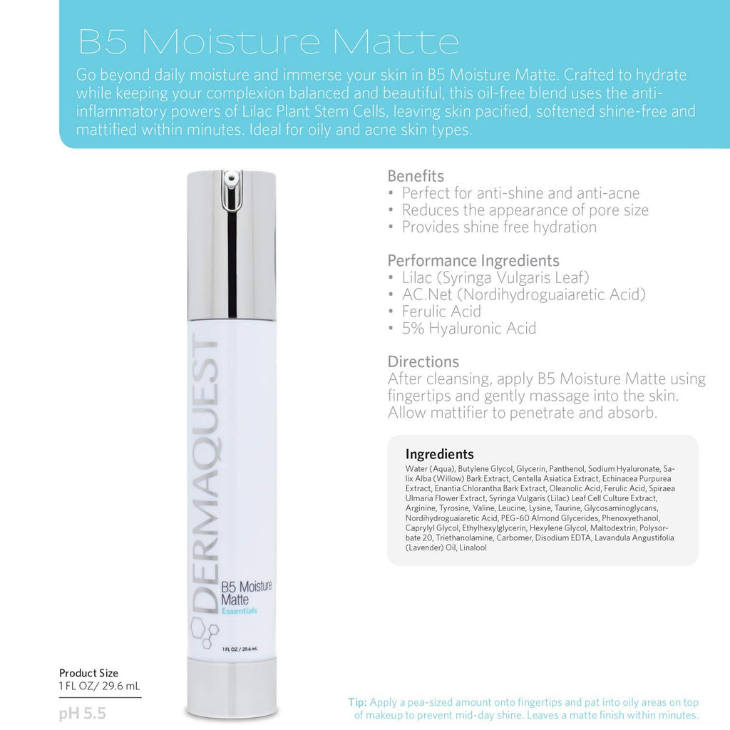 B5 Moisture Matte Face Moisturizer 1oz L7737