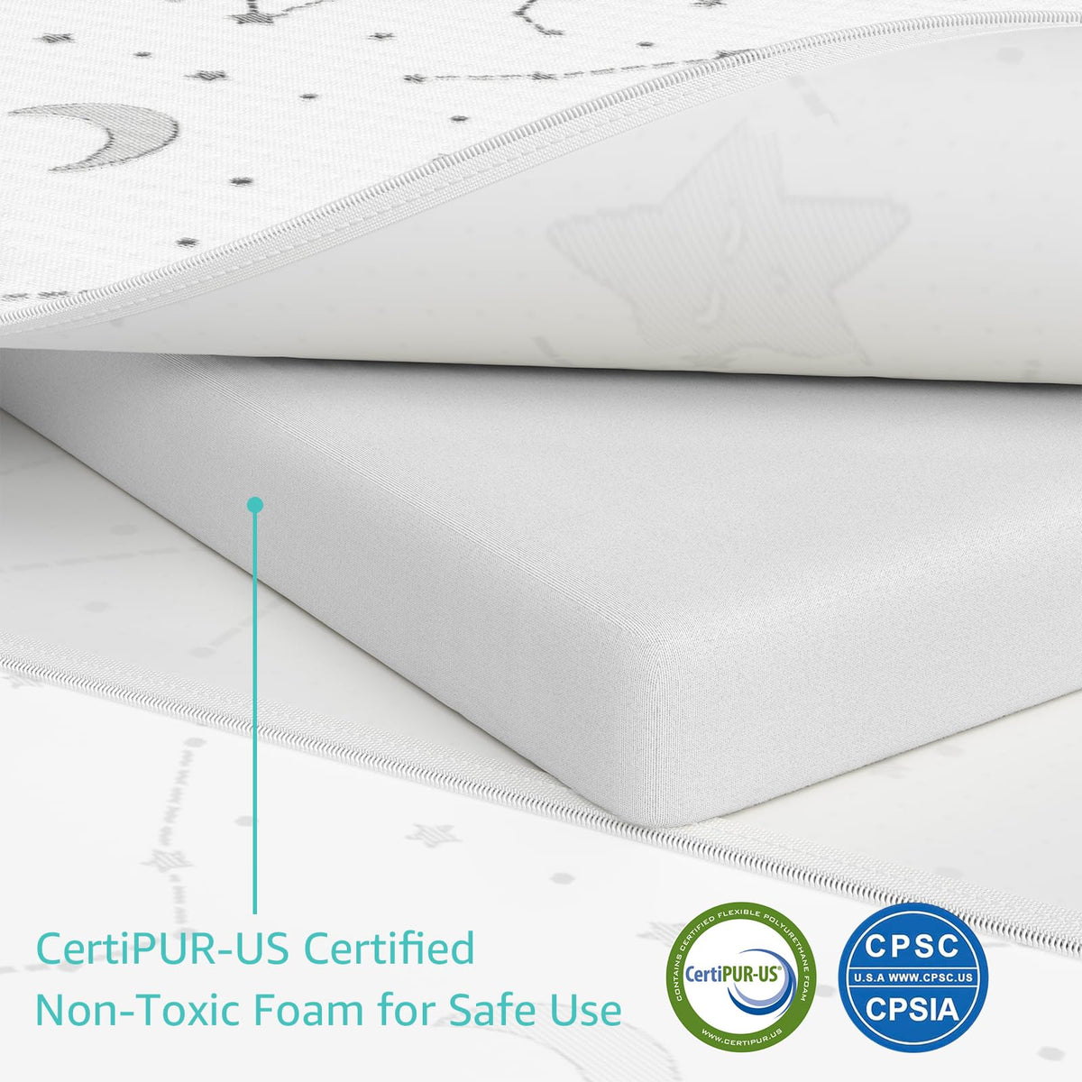 38x26 Waterproof Pack and Play Mattress Pad 2 Pack Z242