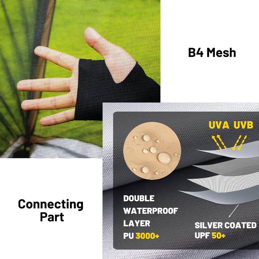 10x10 Mosquito Netting with Zipper Door and Wind Deflector T157056