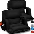 Extra Wide Stadium Seats With Back Support 2 Pack, 6 Reclining Positions, Black, 25" A823
