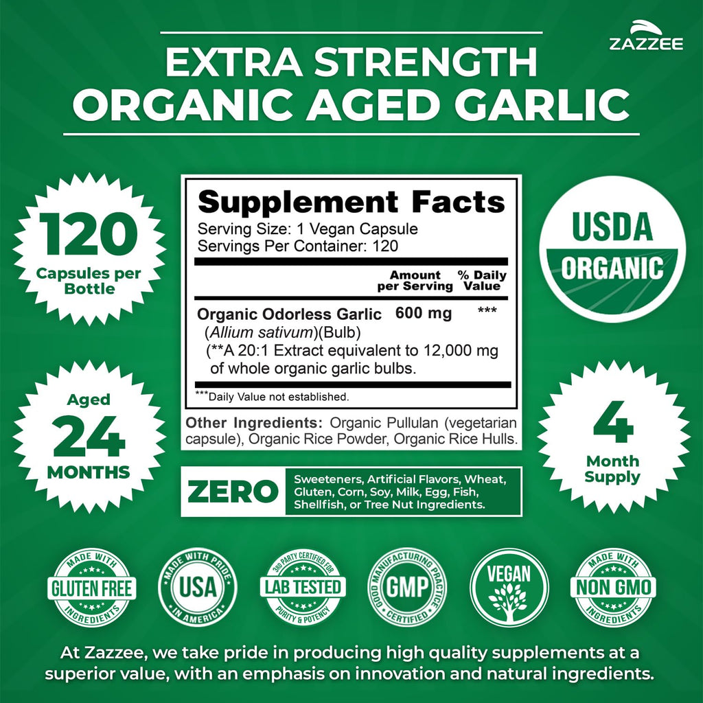 USDA Organic Aged Garlic 20:1 Extract J931